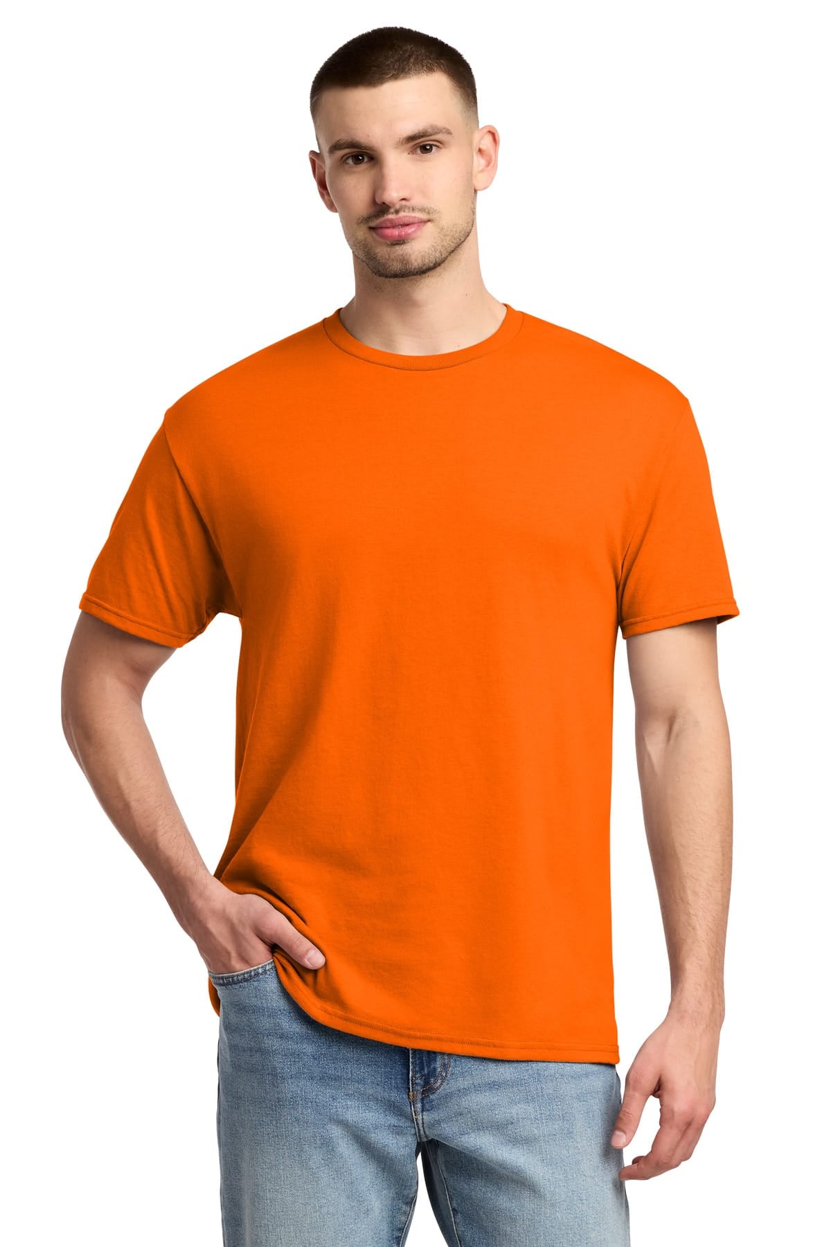 Jerzees 29M S / Safety Orange Jerzees 29M Dri-Power 50/50 Cotton/Poly T-Shirt