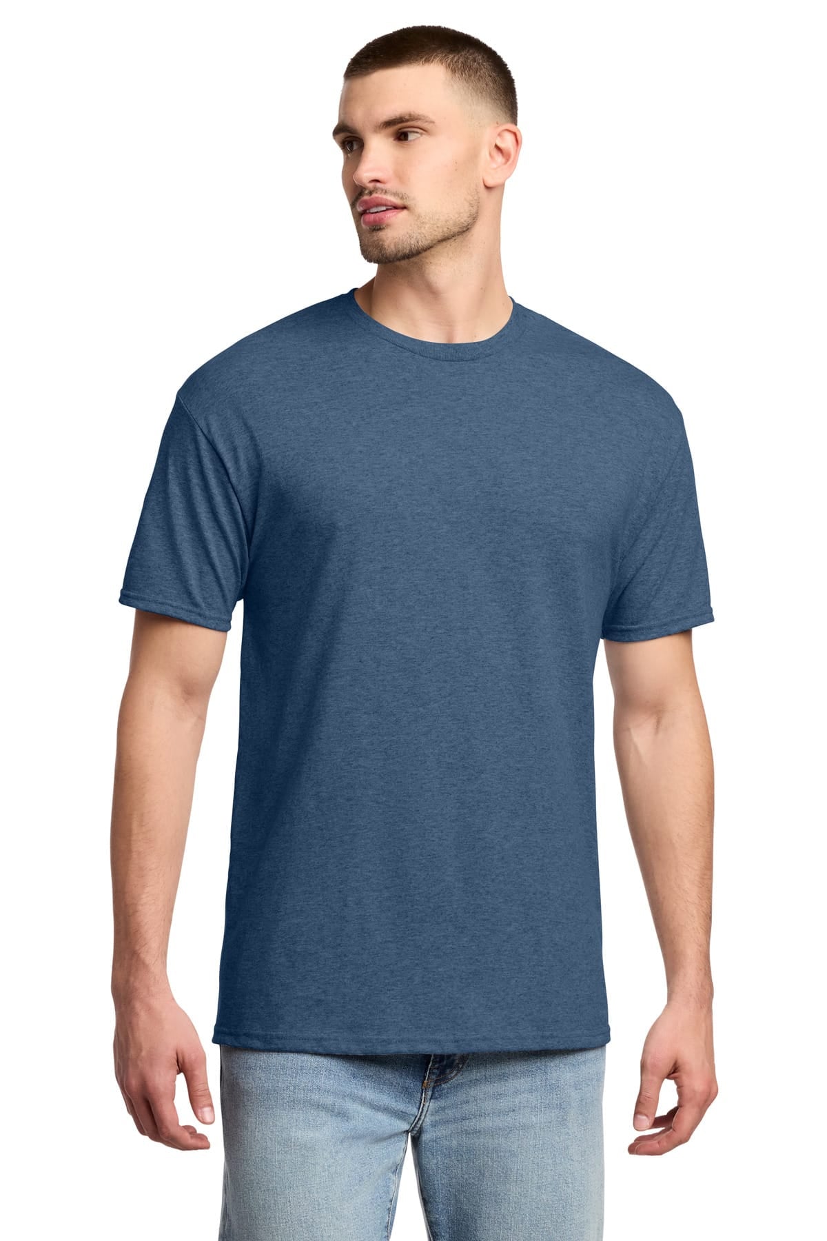 Jerzees 29M S / Vintage Heather Blue Jerzees 29M Dri-Power 50/50 Cotton/Poly T-Shirt