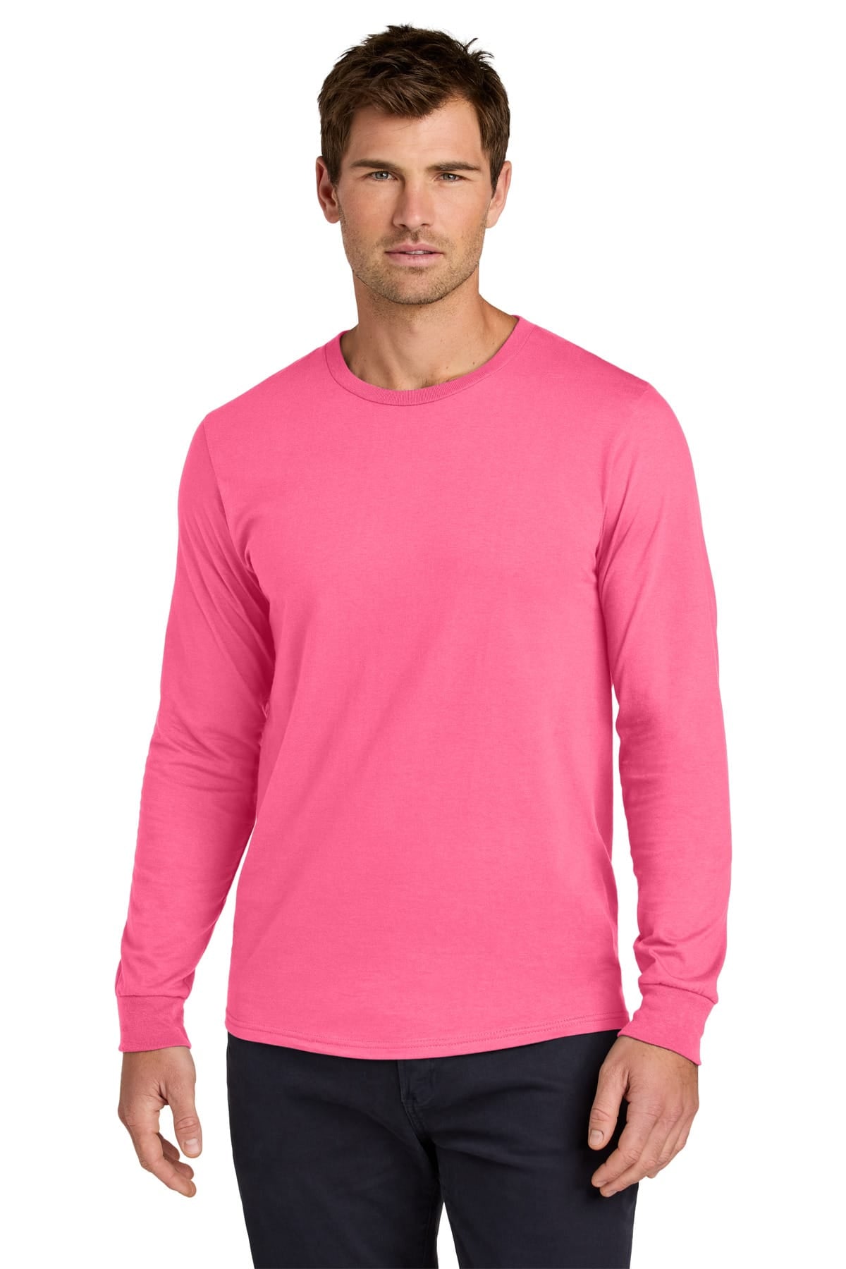Jerzees 363L S / Neon Pink 363L Unisex Cotton Long Sleeve T-Shirt