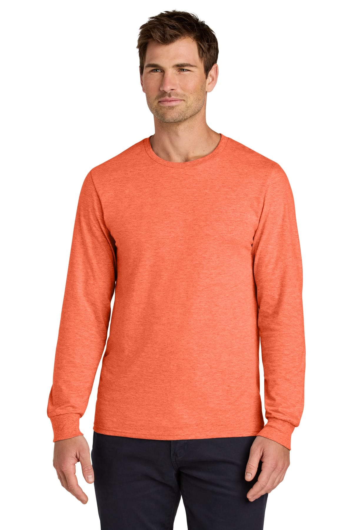 Jerzees 363L S / Retro Heather Coral 363L Unisex Cotton Long Sleeve T-Shirt