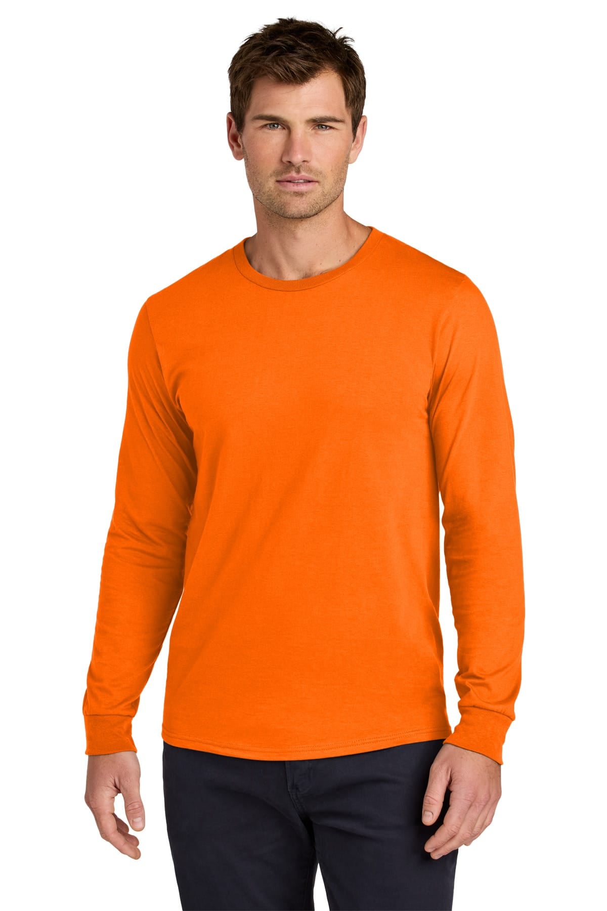 Jerzees 363L S / Safety Orange 363L Unisex Cotton Long Sleeve T-Shirt