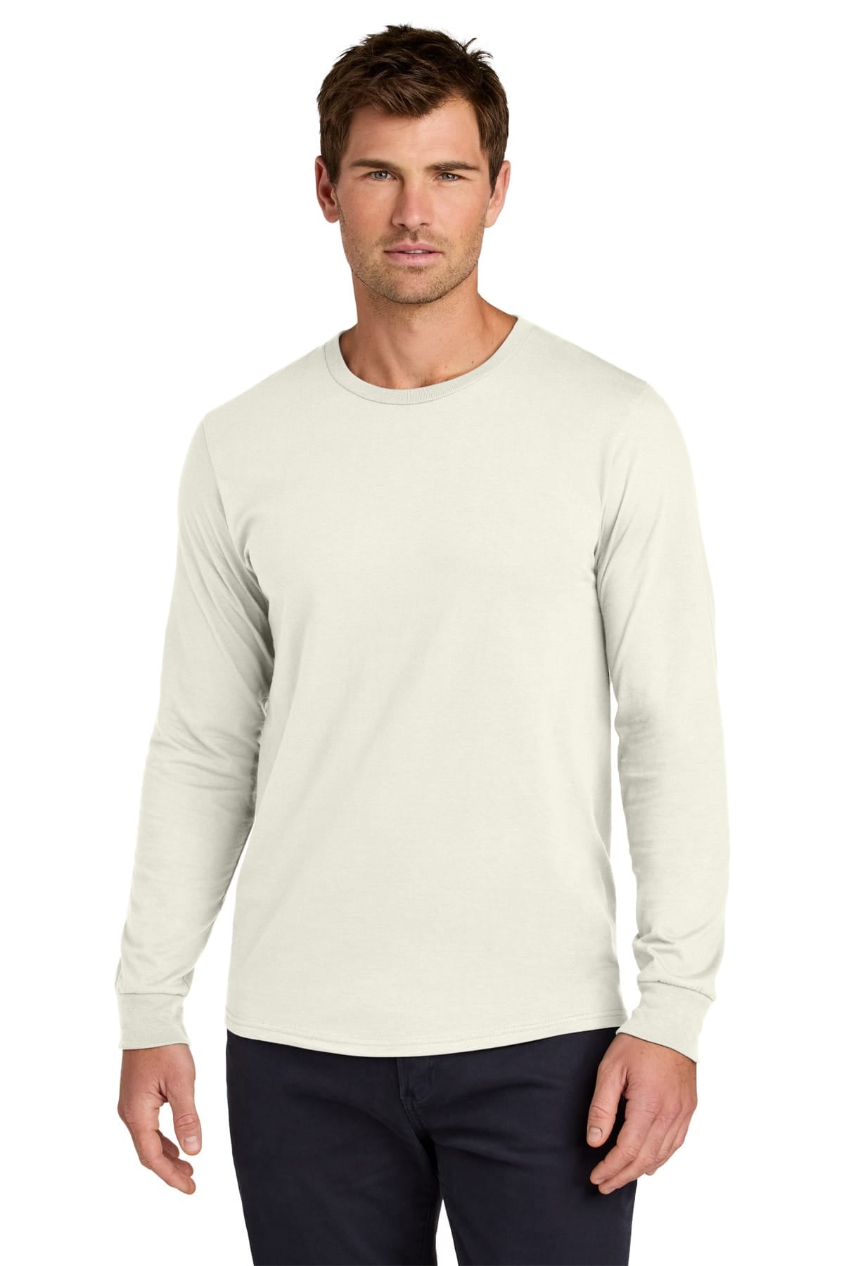 Jerzees 363L S / Sweet Cream Heather 363L Unisex Cotton Long Sleeve T-Shirt