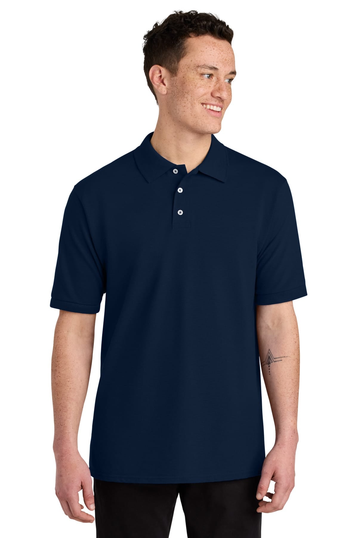 Jerzees 443M S / J. Navy Jerzees 443M Unisex Premium Ring Spun Cotton Pique Sport Shirt