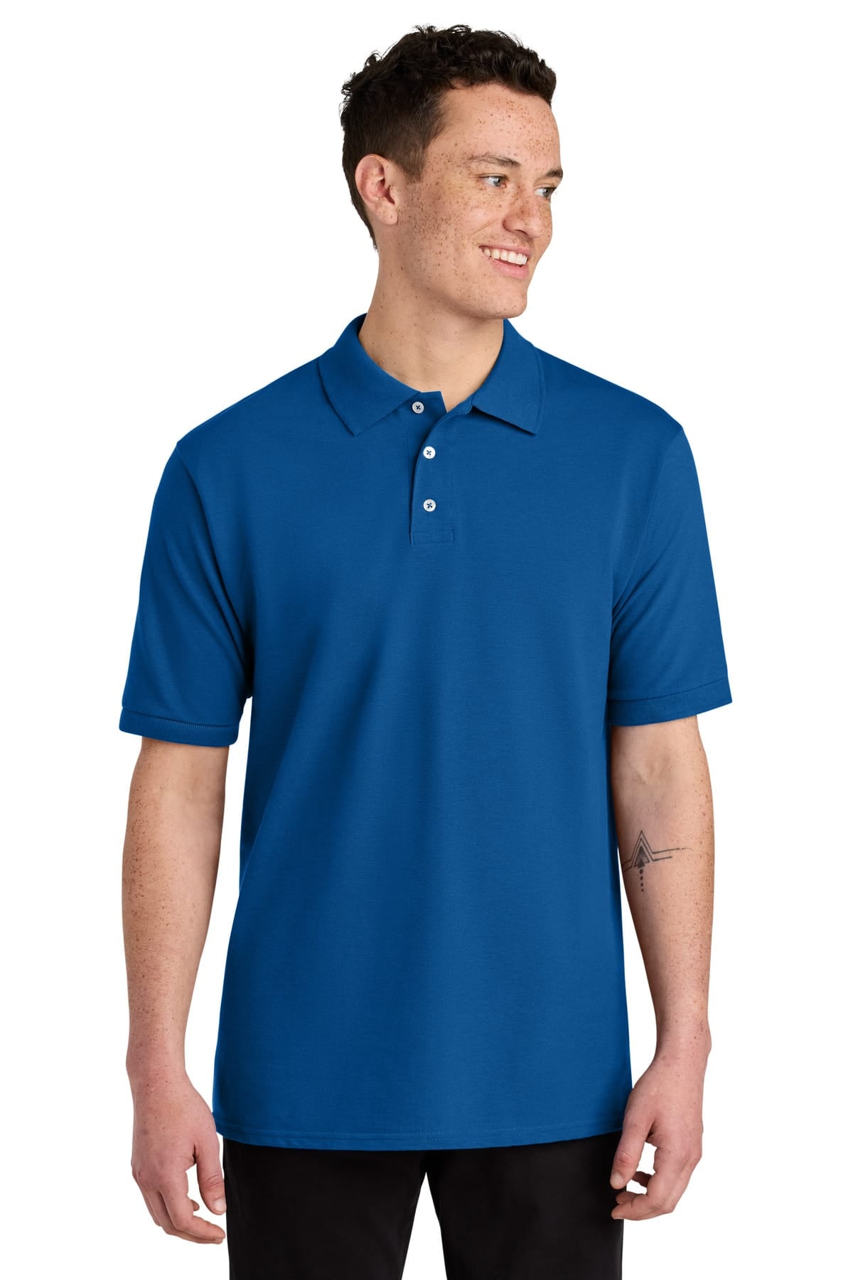 Jerzees 443M S / Royal Jerzees 443M Unisex Premium Ring Spun Cotton Pique Sport Shirt