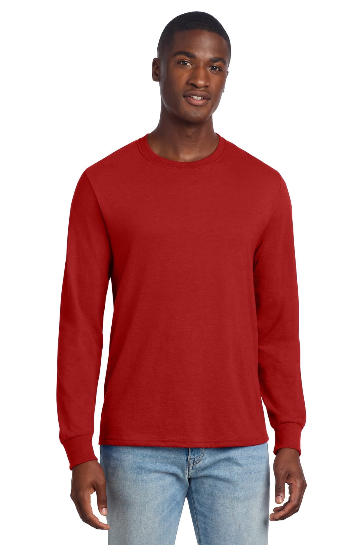 Jerzees 560LS S / True Red Jerzees 560LS Premium Blend Ring Spun Long Sleeve T-Shirt