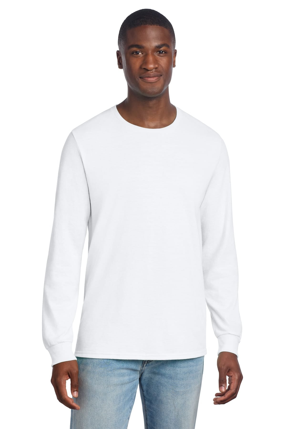 Jerzees 560LS S / White Jerzees 560LS Premium Blend Ring Spun Long Sleeve T-Shirt