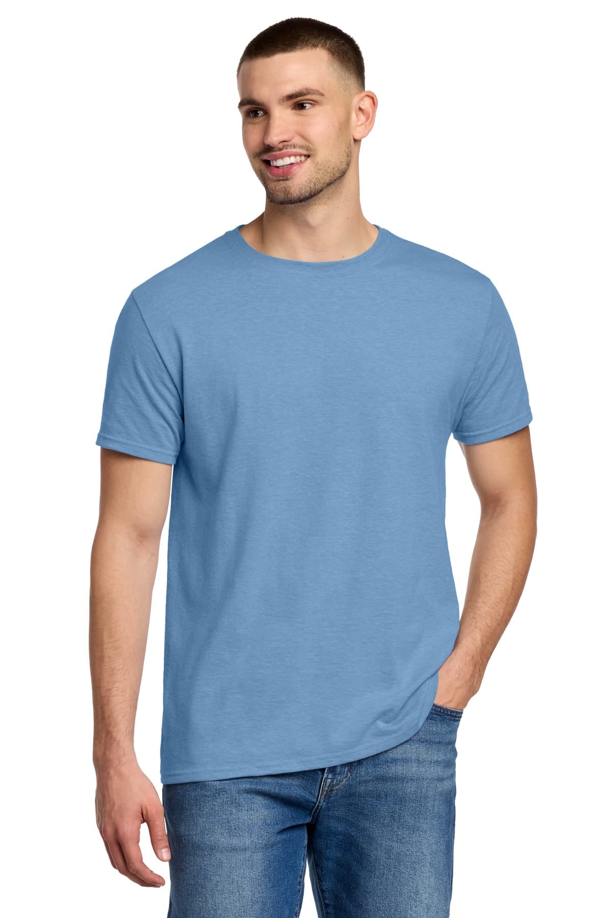 Jerzees 560M S / Carolina Heather Jerzees 560M Premium Blend Ring Spun T-Shirt