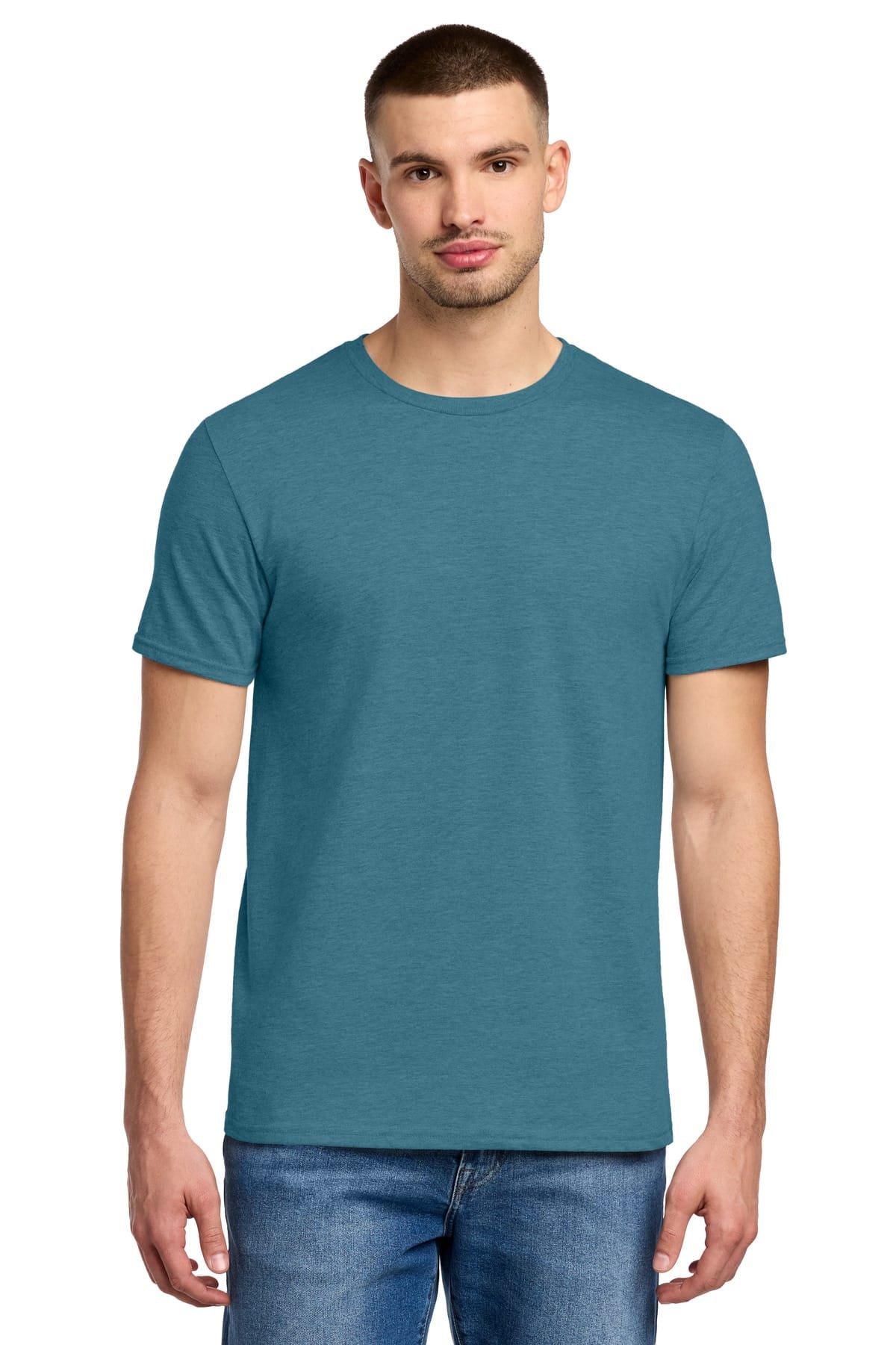 Jerzees 560M S / Digital Teal Heather Jerzees 560M Premium Blend Ring Spun T-Shirt