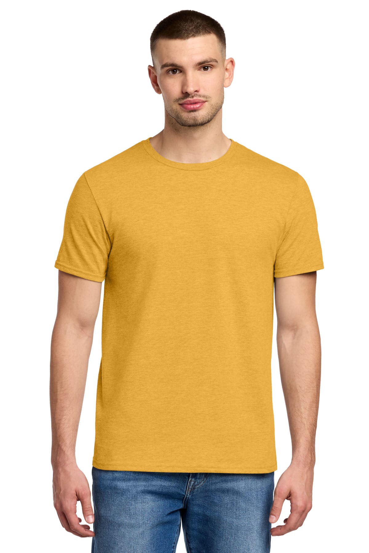 Jerzees 560M S / Mustard Heather Jerzees 560M Premium Blend Ring Spun T-Shirt