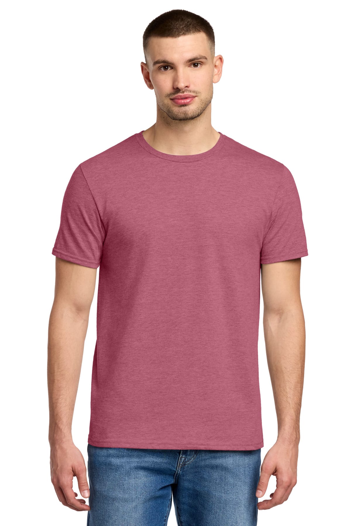 Jerzees 560M S / Raspberry Heather Jerzees 560M Premium Blend Ring Spun T-Shirt