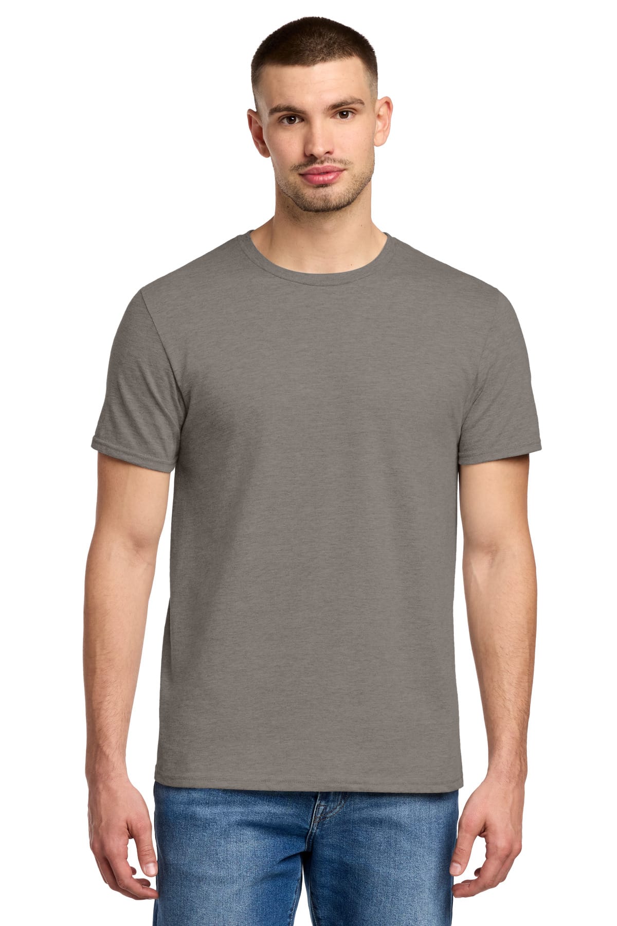 Jerzees 560M S / Taupe Heather Jerzees 560M Premium Blend Ring Spun T-Shirt
