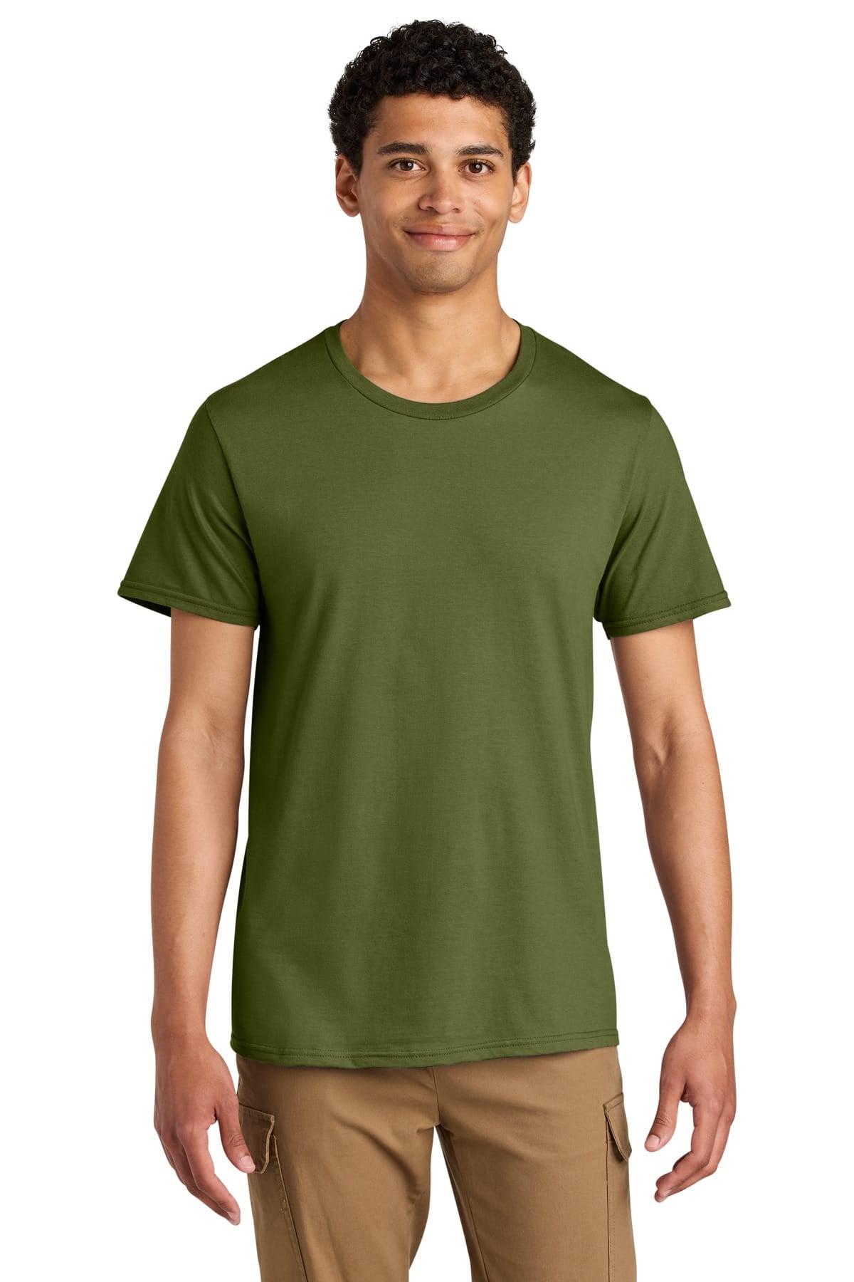 Jerzees 570M S / Olive Oil Jerzees Unisex Premium Combed Ring Spun Cotton Tee 570M