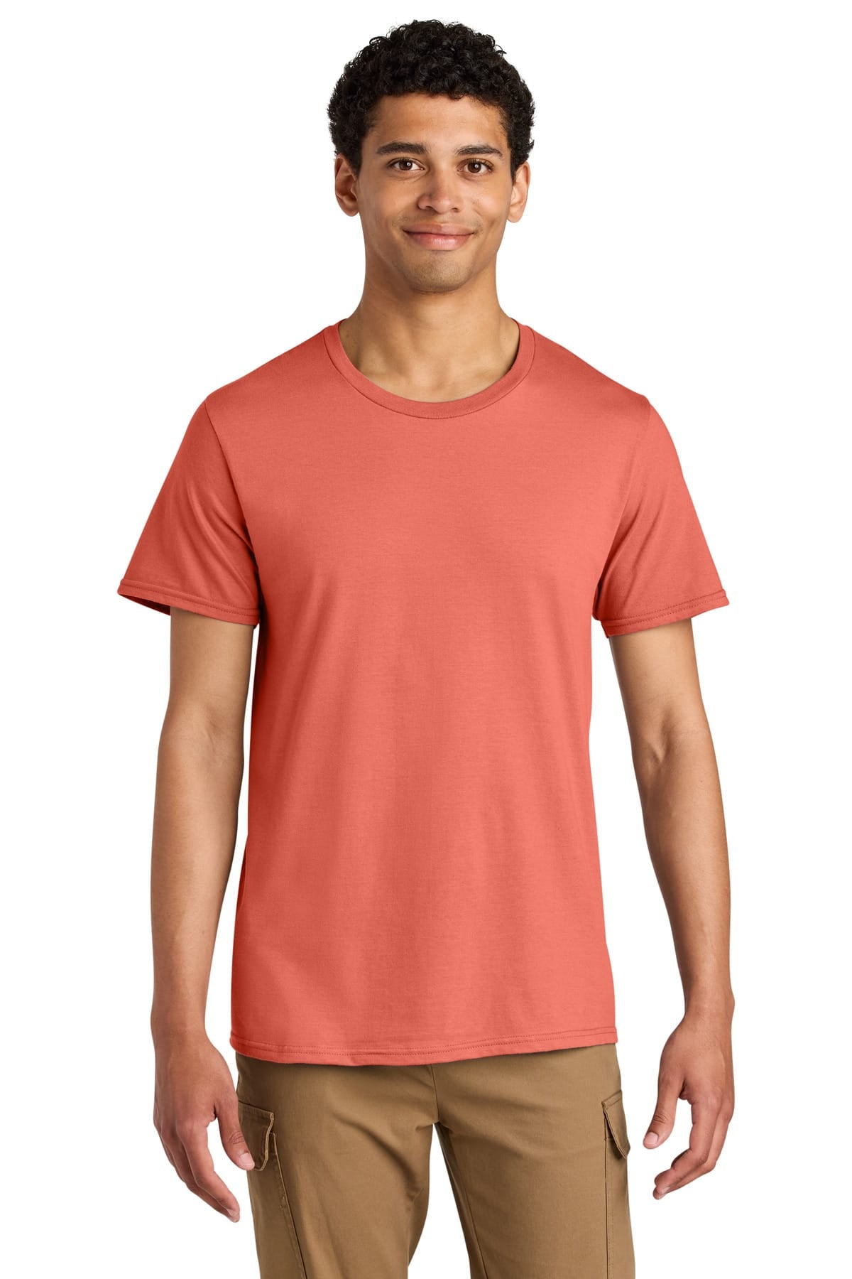 Jerzees 570M S / Sunset Coral Jerzees Unisex Premium Combed Ring Spun Cotton Tee 570M