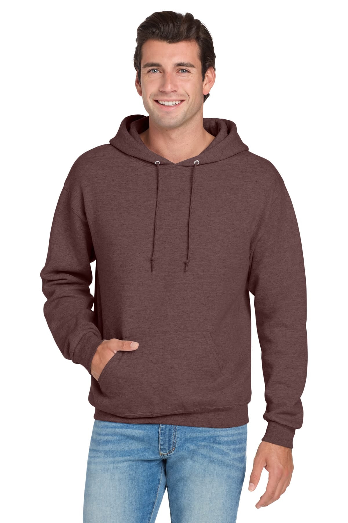 Jerzees 996M S / Vintage Heather Maroon Jerzees 996M NuBlend Pullover Hooded Sweatshirt