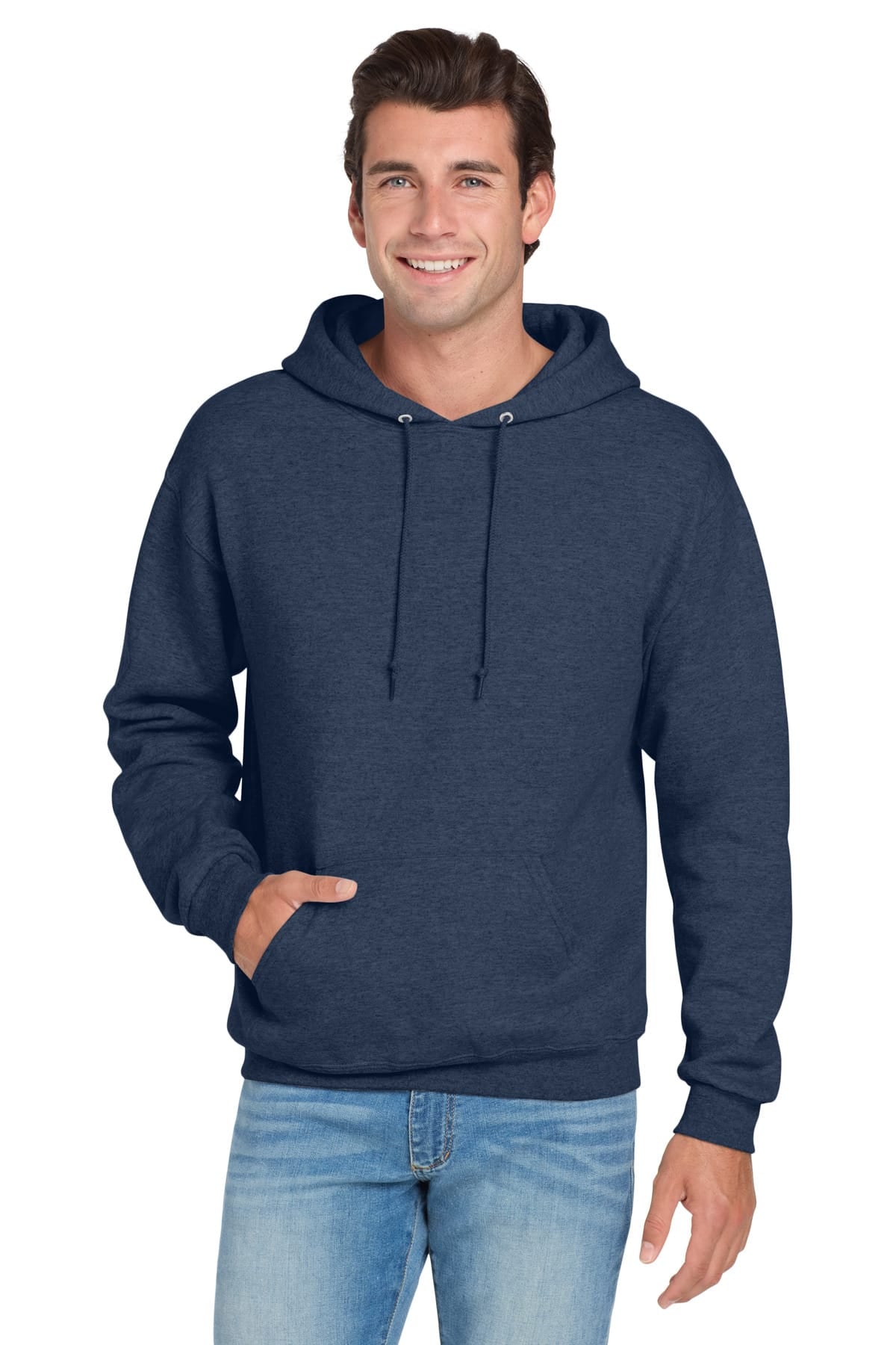 Jerzees 996M S / Vintage Heather Navy Jerzees 996M NuBlend Pullover Hooded Sweatshirt