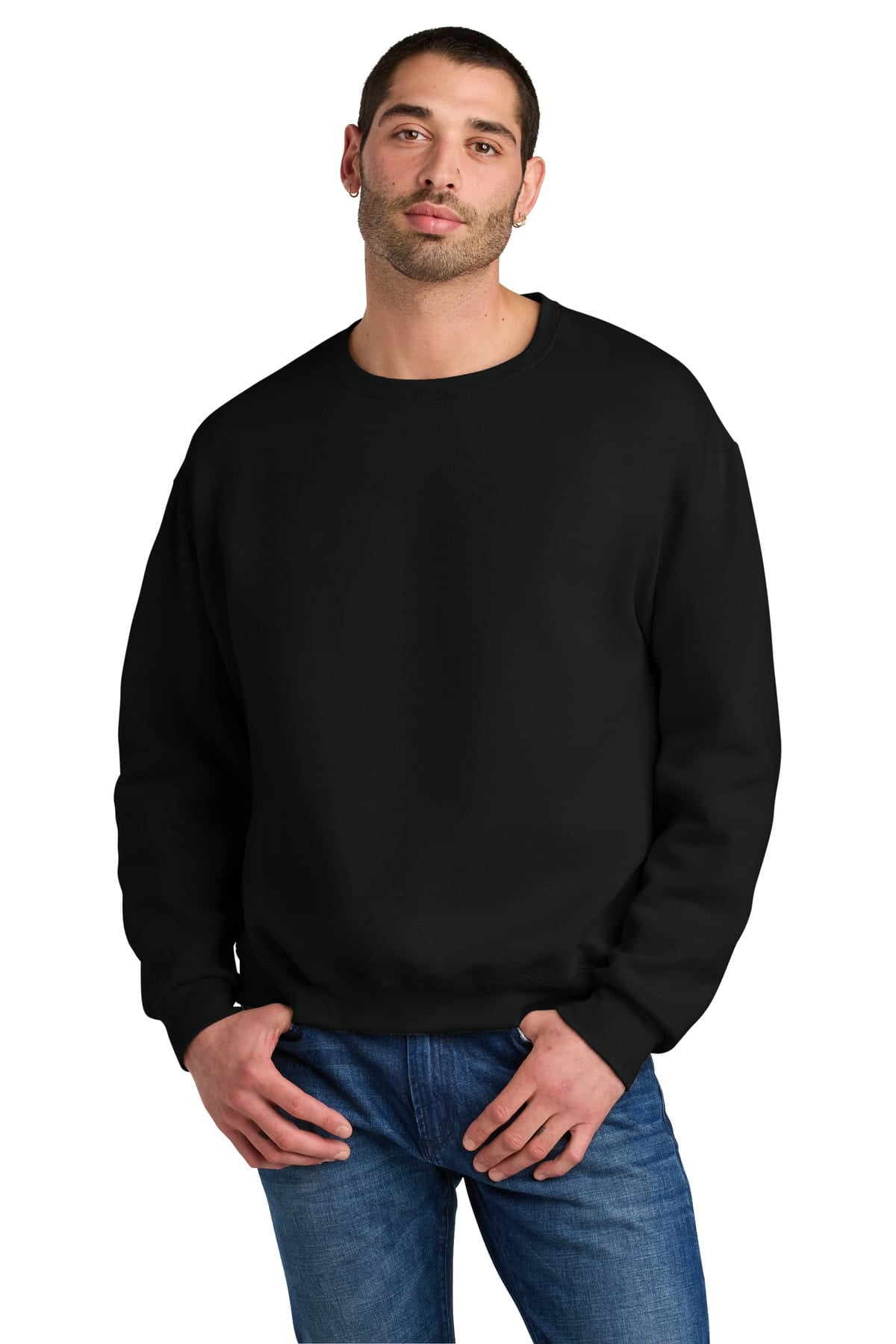 Jerzees C12M S / Black Ink Jerzees C12M Rugged Unisex Crewneck Sweatshirt