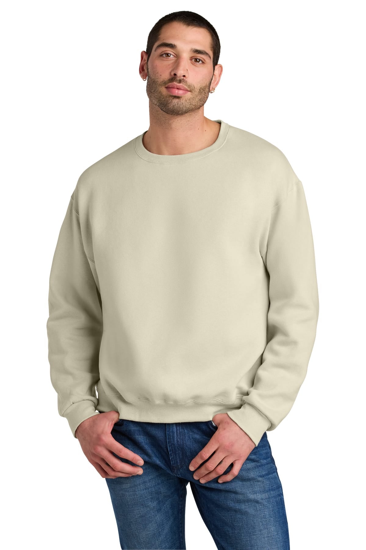 Jerzees C12M S / Putty Jerzees C12M Rugged Unisex Crewneck Sweatshirt