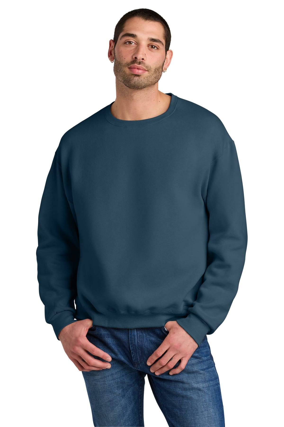 Jerzees C12M S / Washed Navy Jerzees C12M Rugged Unisex Crewneck Sweatshirt