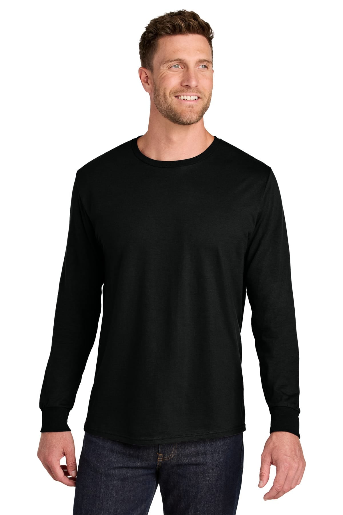 Jerzees IC46L S / Black Ink Jerzees IC46L Ultimate Unisex Ring-Spun Long Sleeve T-Shirt