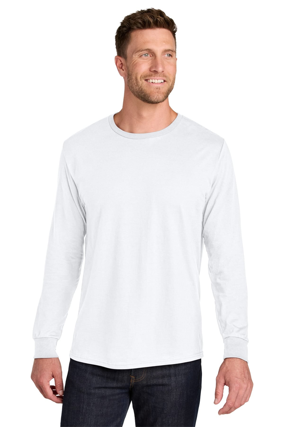 Jerzees IC46L S / White Jerzees IC46L Ultimate Unisex Ring-Spun Long Sleeve T-Shirt