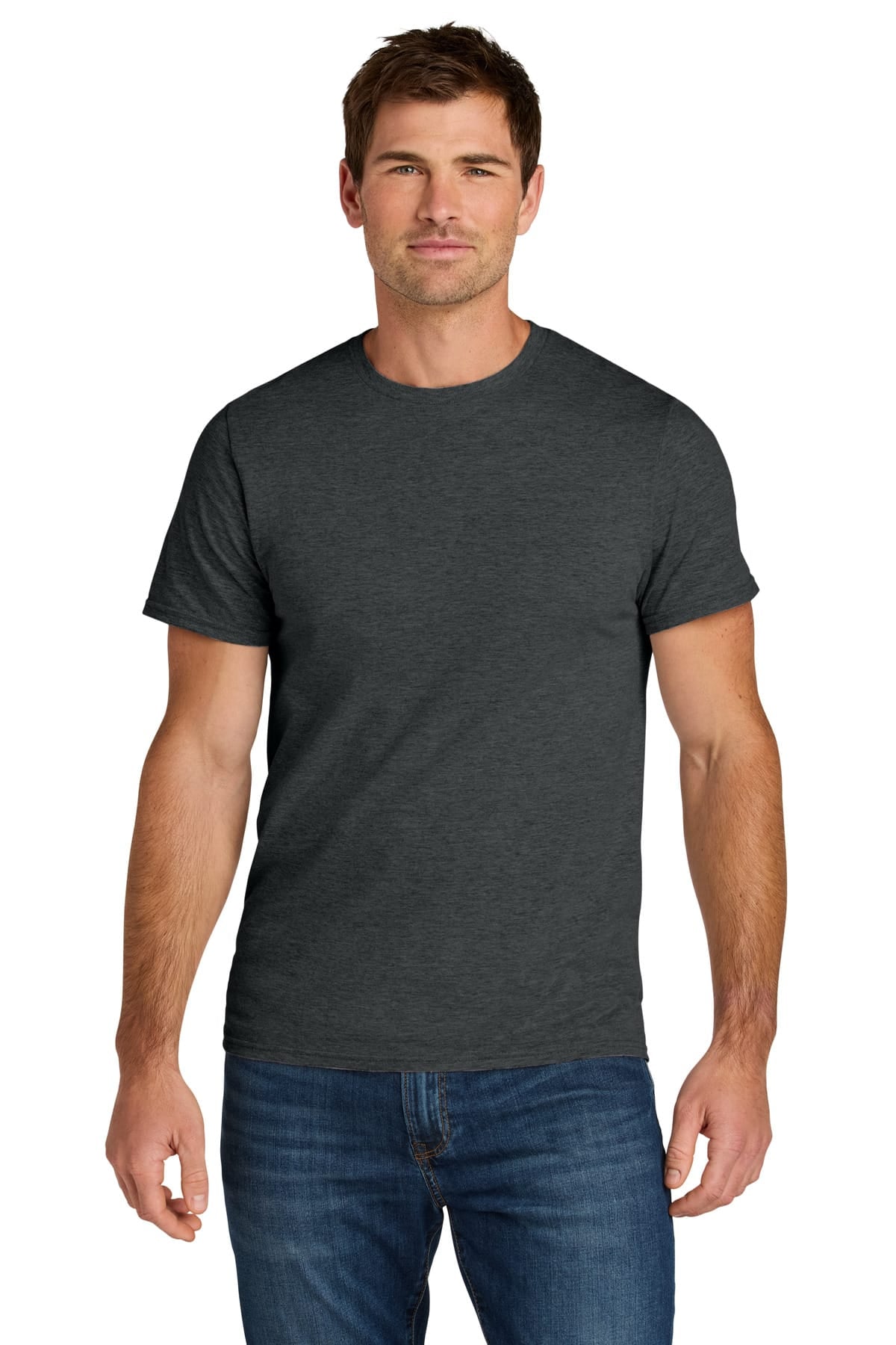 Jerzees IC46M S / Black Ink Heather Jerzees IC46M Ultimate Unisex Ring-Spun T-Shirt