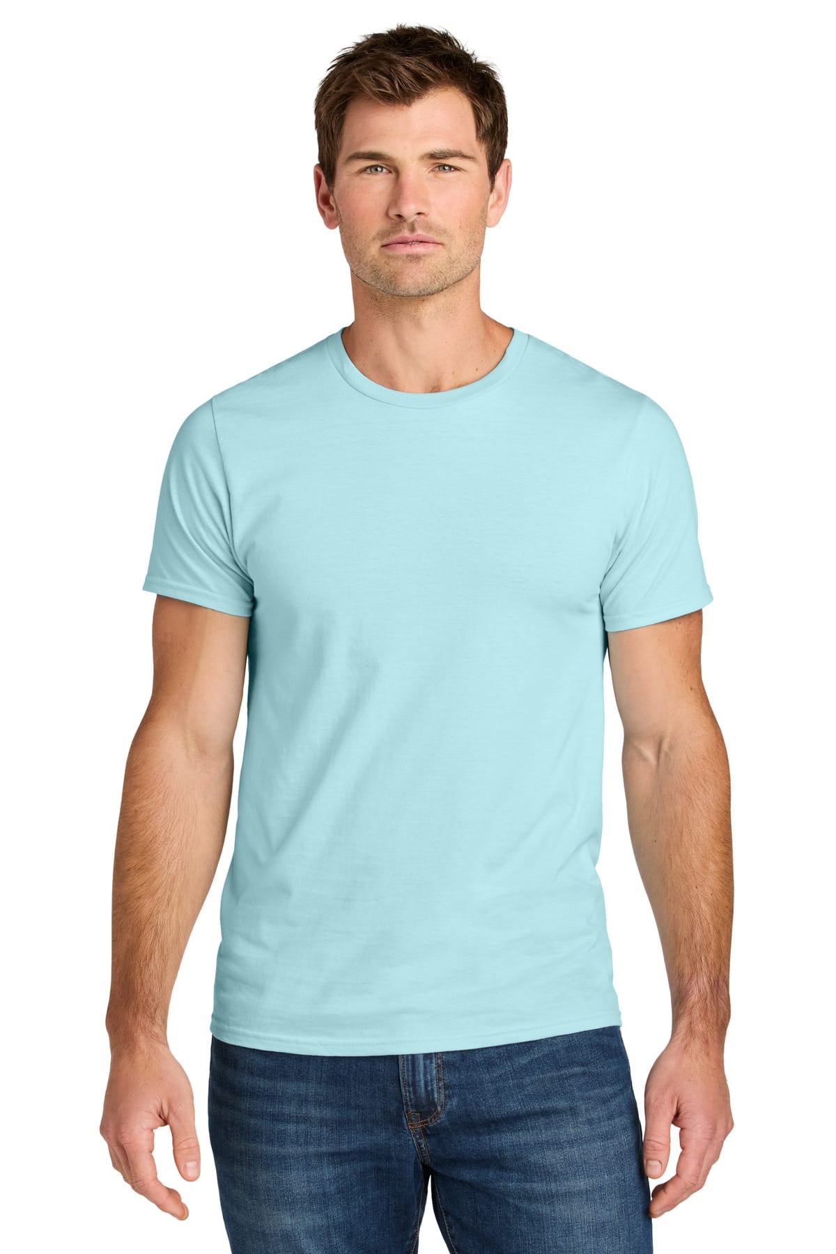 Jerzees IC46M S / Breezy Blue Jerzees IC46M Ultimate Unisex Ring-Spun T-Shirt