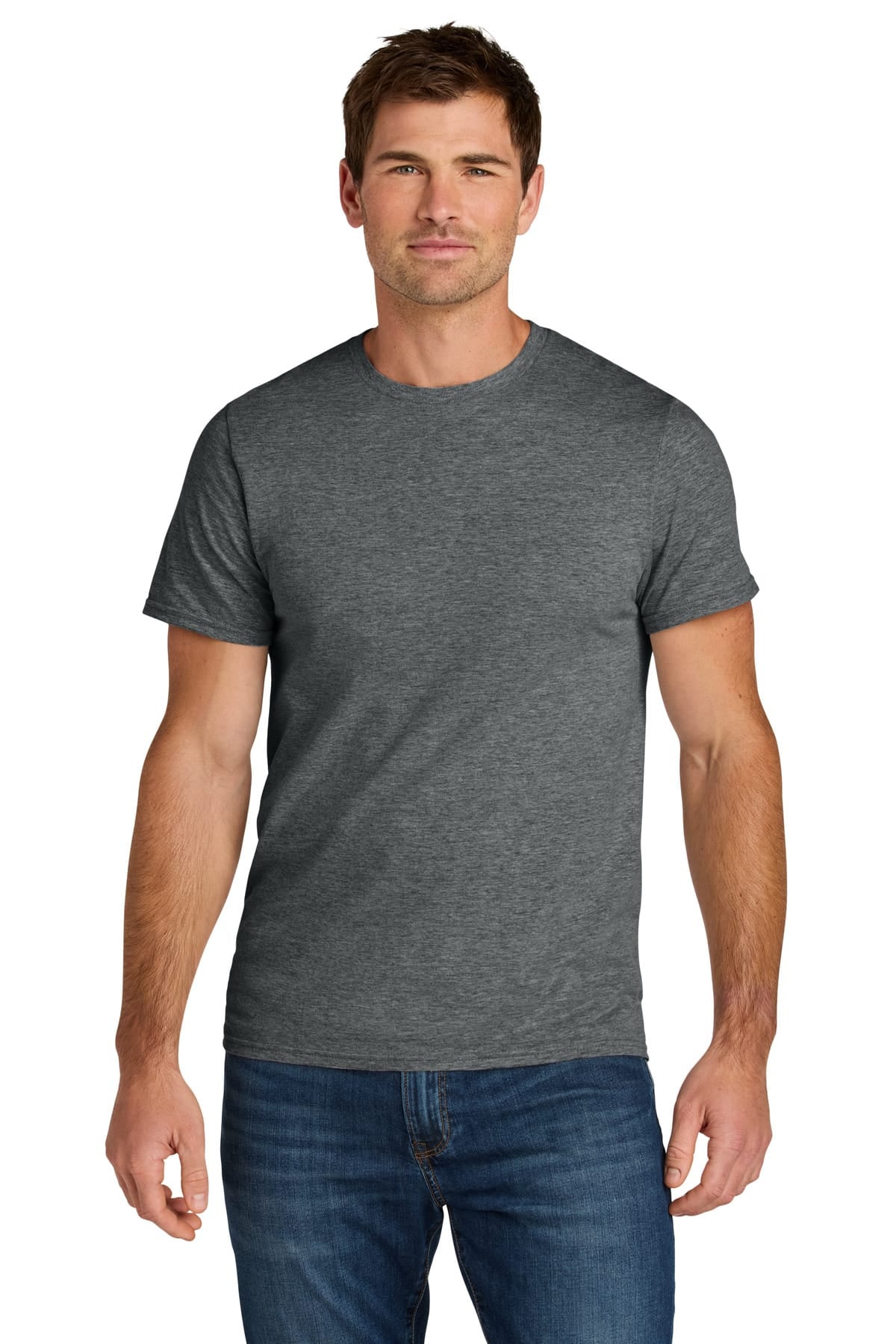 Jerzees IC46M S / Charcoal Heather Jerzees IC46M Ultimate Unisex Ring-Spun T-Shirt