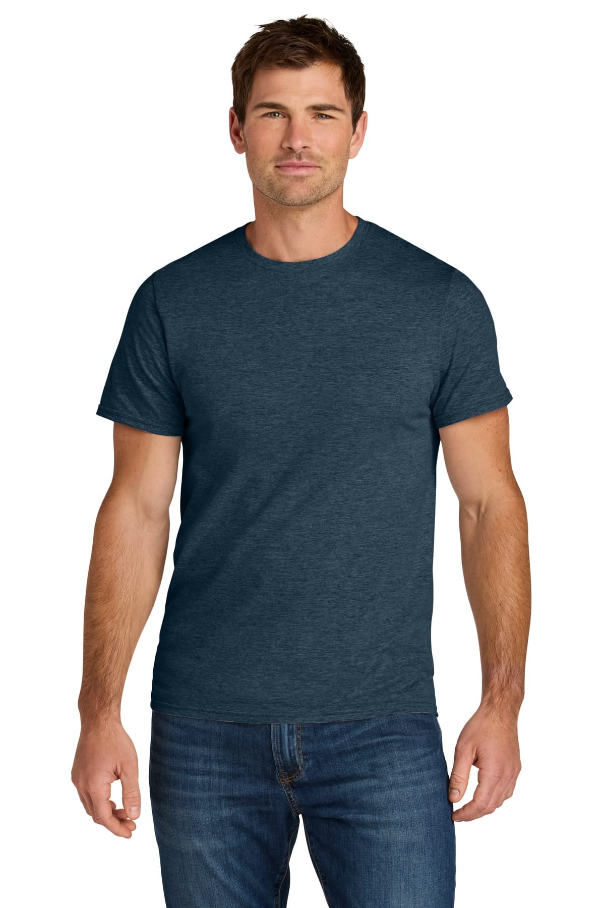 Jerzees IC46M S / Indigo Heather Jerzees IC46M Ultimate Unisex Ring-Spun T-Shirt