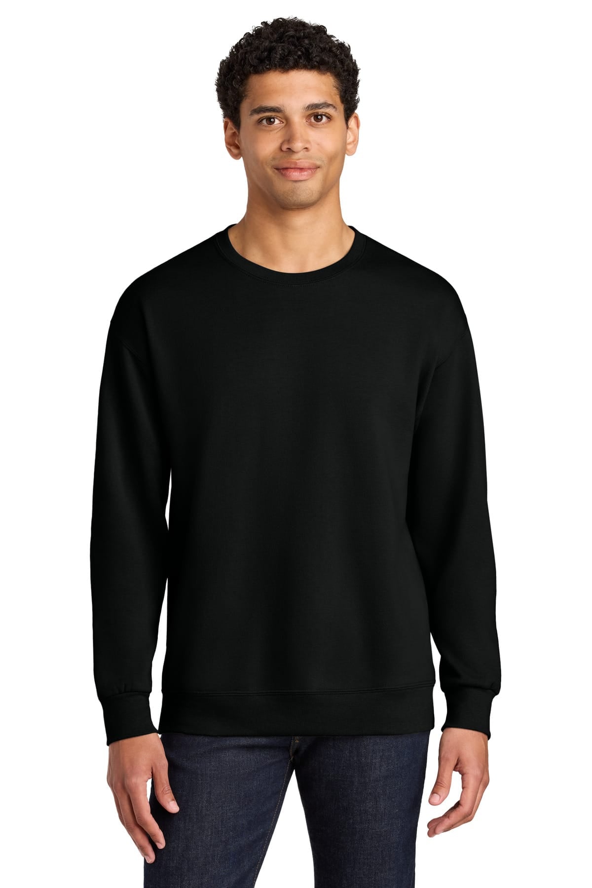 Jerzees IC48M S / Black Ink Jerzees IC48M Ultimate Unisex CVC Ring-Spun Crewneck Sweatshirt