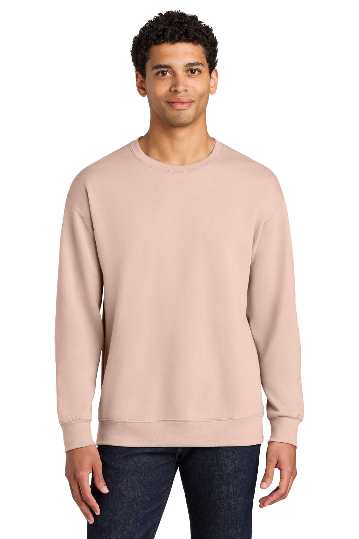 Jerzees IC48M S / Blush Pink Jerzees IC48M Ultimate Unisex CVC Ring-Spun Crewneck Sweatshirt
