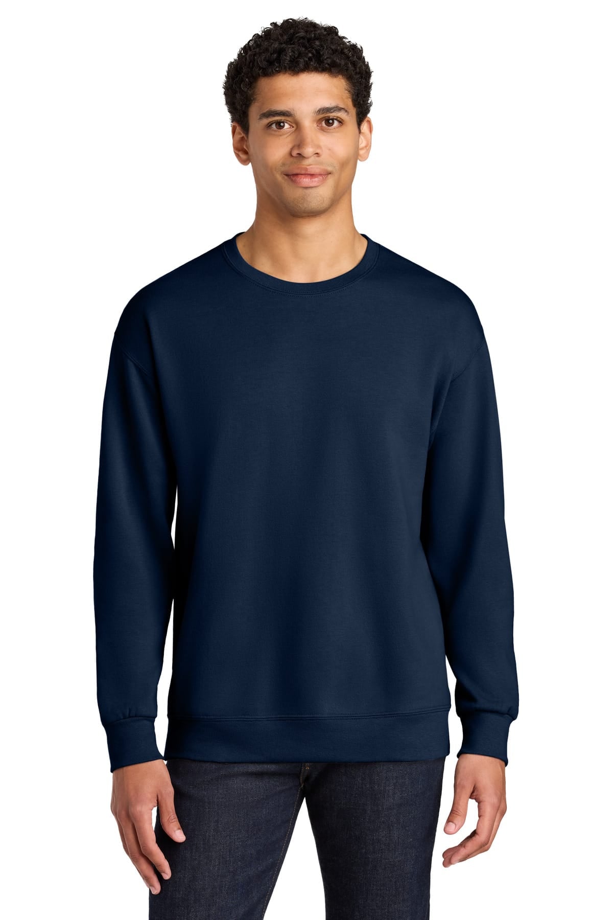 Jerzees IC48M S / J. Navy Jerzees IC48M Ultimate Unisex CVC Ring-Spun Crewneck Sweatshirt
