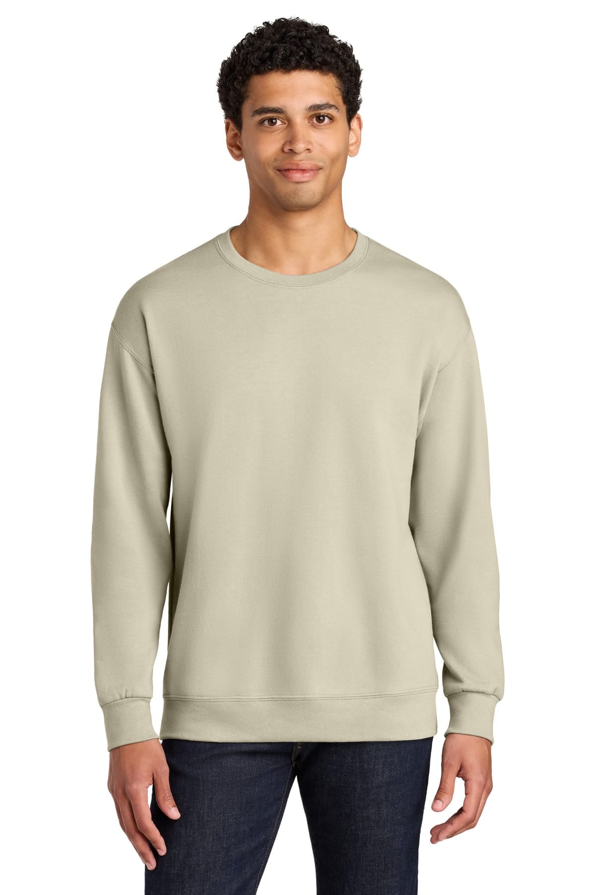 Jerzees IC48M S / Putty Jerzees IC48M Ultimate Unisex CVC Ring-Spun Crewneck Sweatshirt