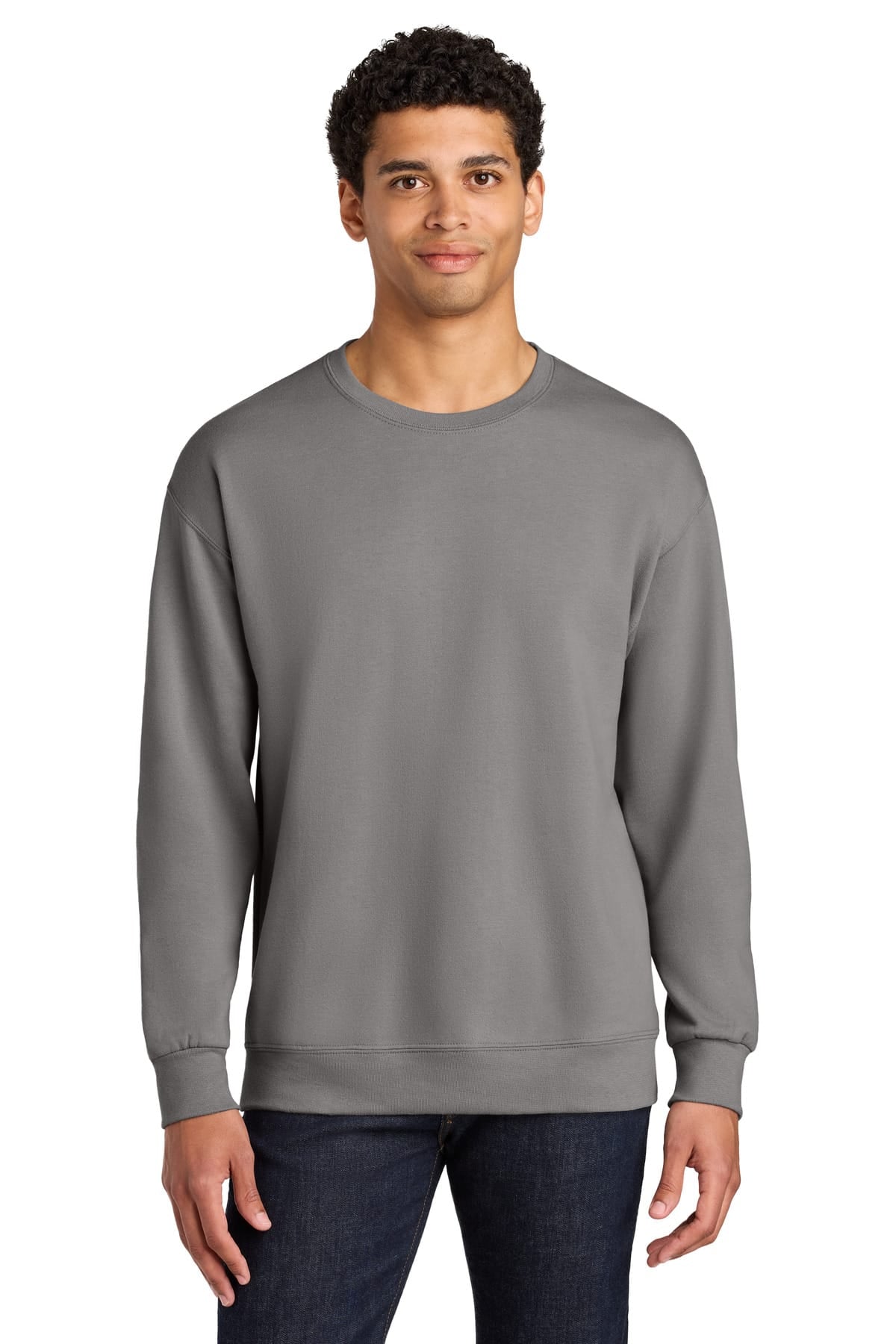 Jerzees IC48M S / Rock Jerzees IC48M Ultimate Unisex CVC Ring-Spun Crewneck Sweatshirt