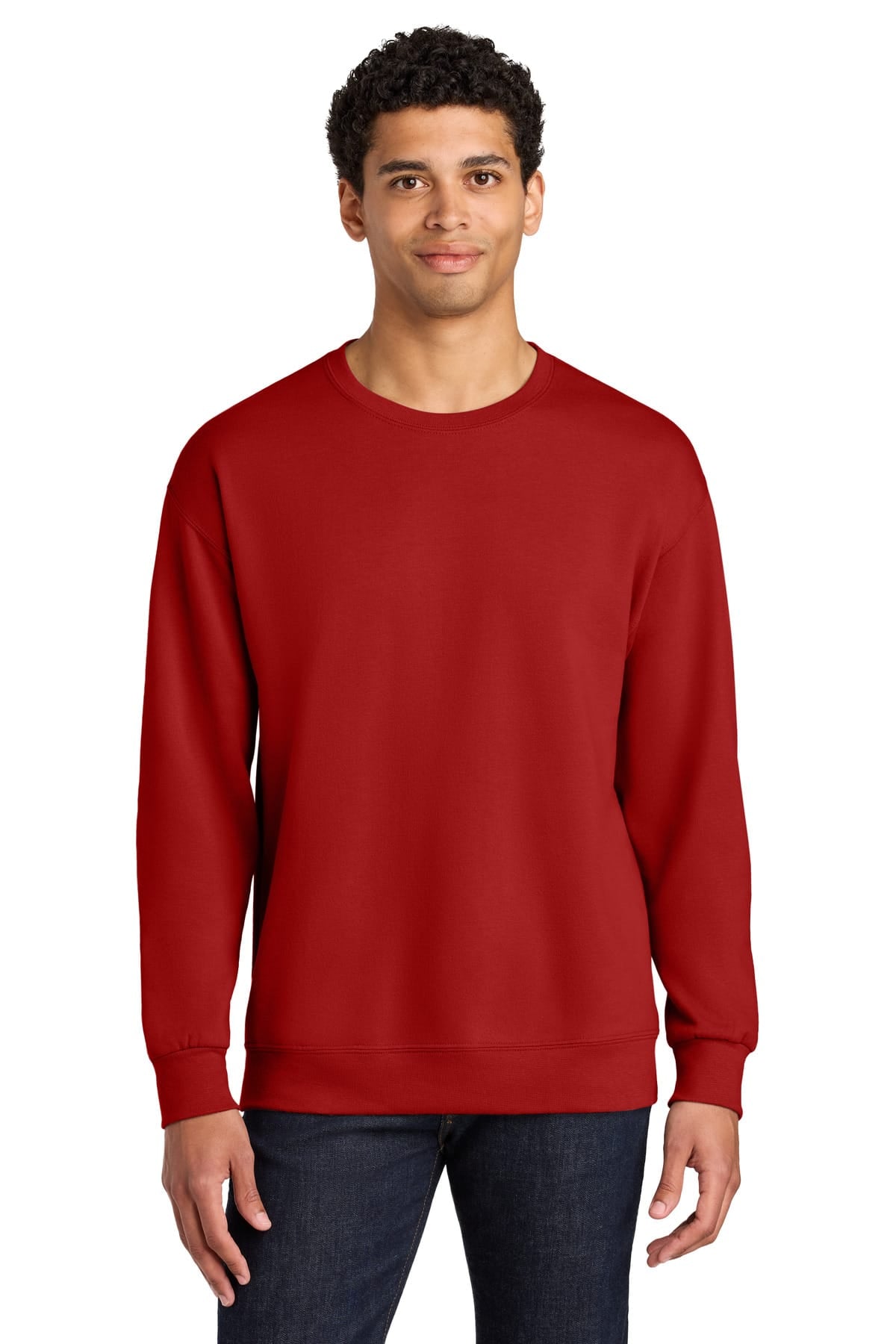 Jerzees IC48M S / True Red Jerzees IC48M Ultimate Unisex CVC Ring-Spun Crewneck Sweatshirt