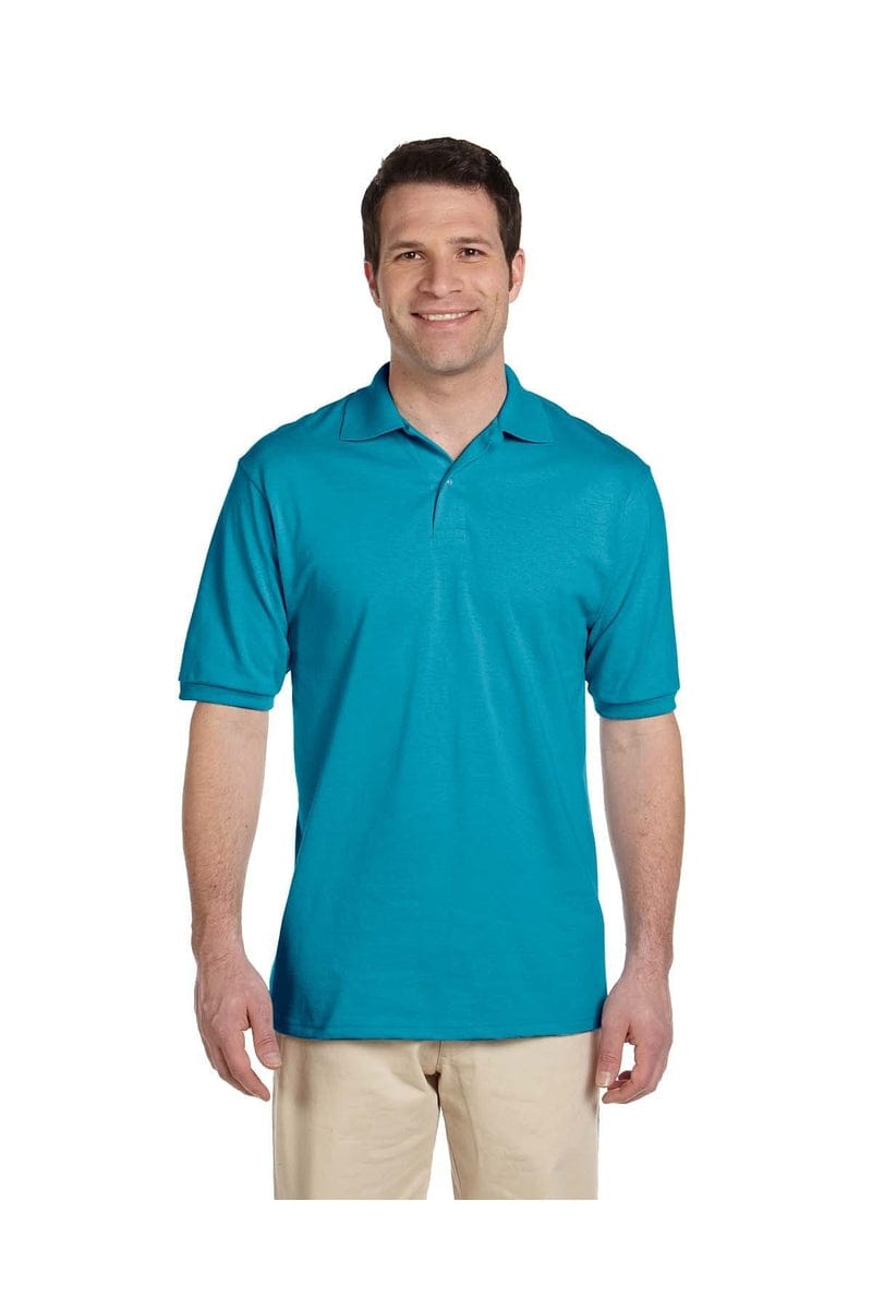 Jerzees Polos/Knits 4XL / California Blue Jerzees 437: Adult 5.6 oz. SpotShield(tm) Jersey Polo, Basic Colors