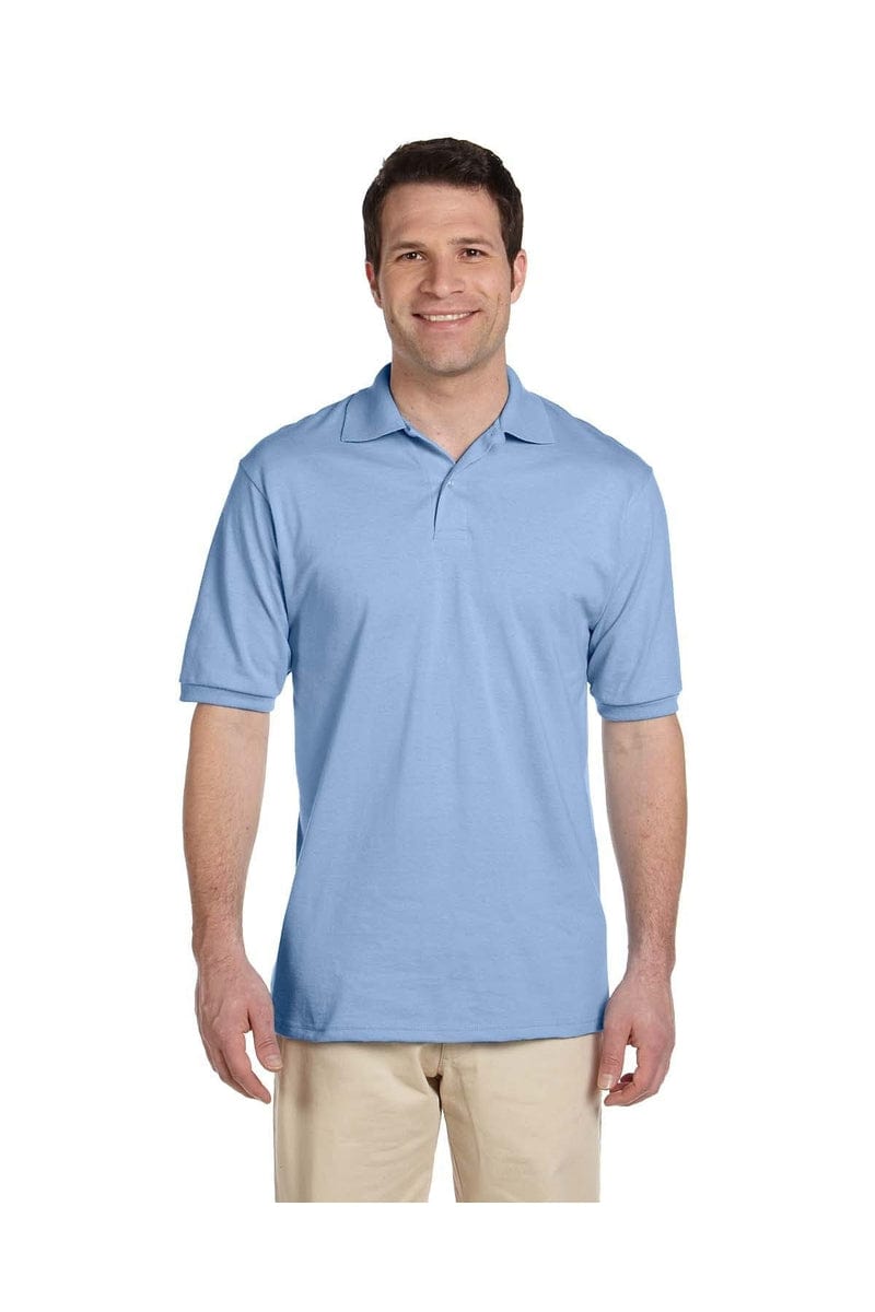 Jerzees Polos/Knits 4XL / Light Blue Jerzees 437: Adult 5.6 oz. SpotShield(tm) Jersey Polo, Basic Colors
