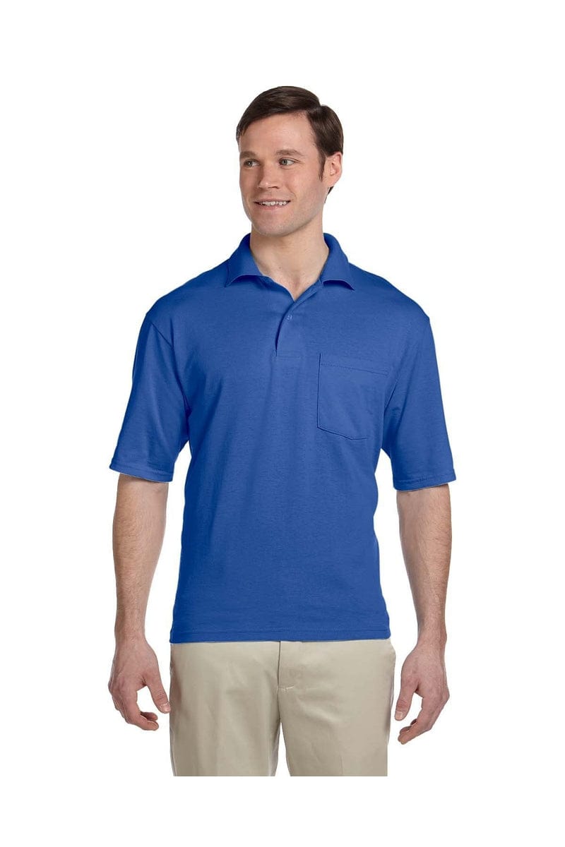 Jerzees Polos/Knits Jerzees 436P: Adult 5.6 oz. SpotShield(tm) Pocket Jersey Polo, Basic Colors