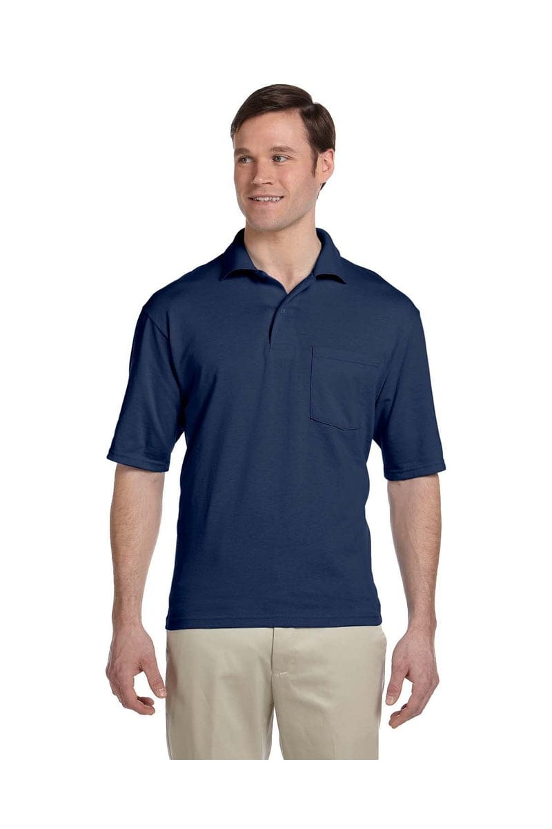 Jerzees Polos/Knits Jerzees 436P: Adult 5.6 oz. SpotShield(tm) Pocket Jersey Polo, Basic Colors