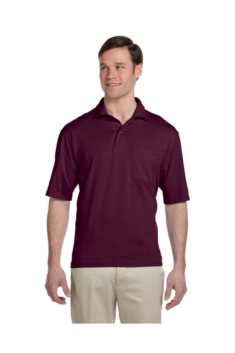 Jerzees Polos/Knits Jerzees 436P: Adult 5.6 oz. SpotShield(tm) Pocket Jersey Polo, Basic Colors