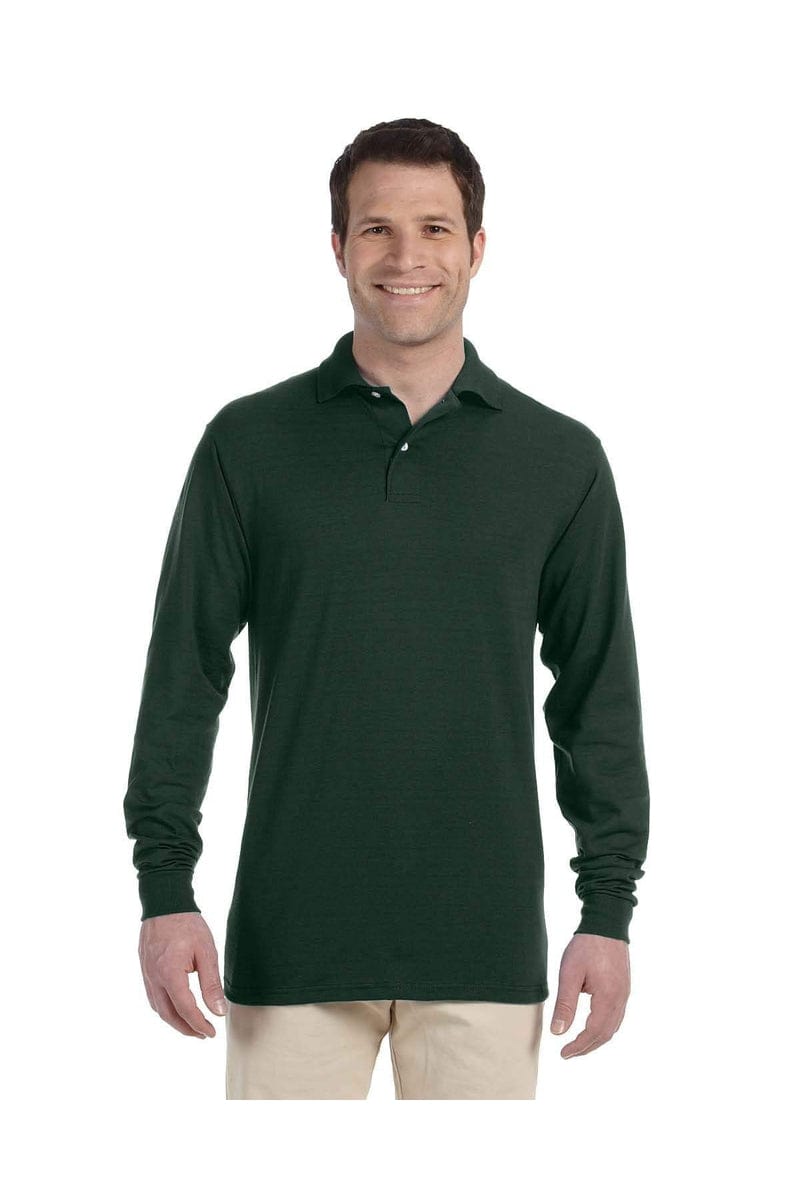 Jerzees Polos/Knits Jerzees 437ML: Adult 5.6 oz. SpotShield(tm) Long-Sleeve Jersey Polo