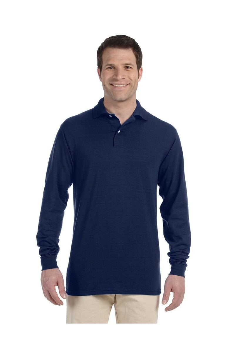 Jerzees Polos/Knits Jerzees 437ML: Adult 5.6 oz. SpotShield(tm) Long-Sleeve Jersey Polo