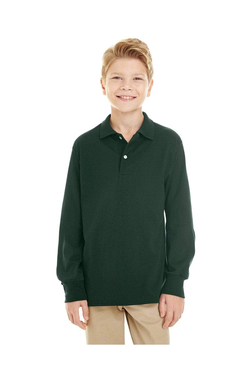 Jerzees Polos/Knits Jerzees 437YL: Youth 5.6 oz. SpotShield(tm) Long-Sleeve Jersey Polo