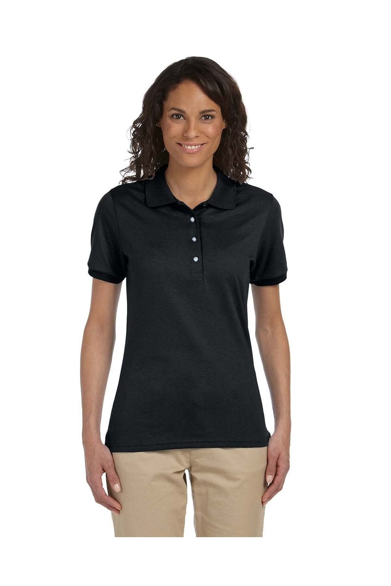 Jerzees Polos/Knits S / Black Jerzees 437W: Ladies' 5.6 oz. SpotShield(tm) Jersey Polo