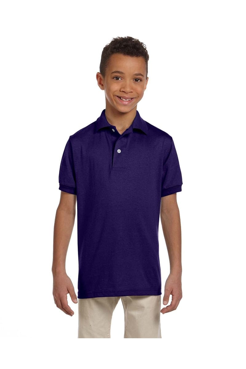 Jerzees Polos/Knits S / Deep Purple Jerzees 437Y: Youth 5.6 oz. SpotShield(tm) Jersey Polo
