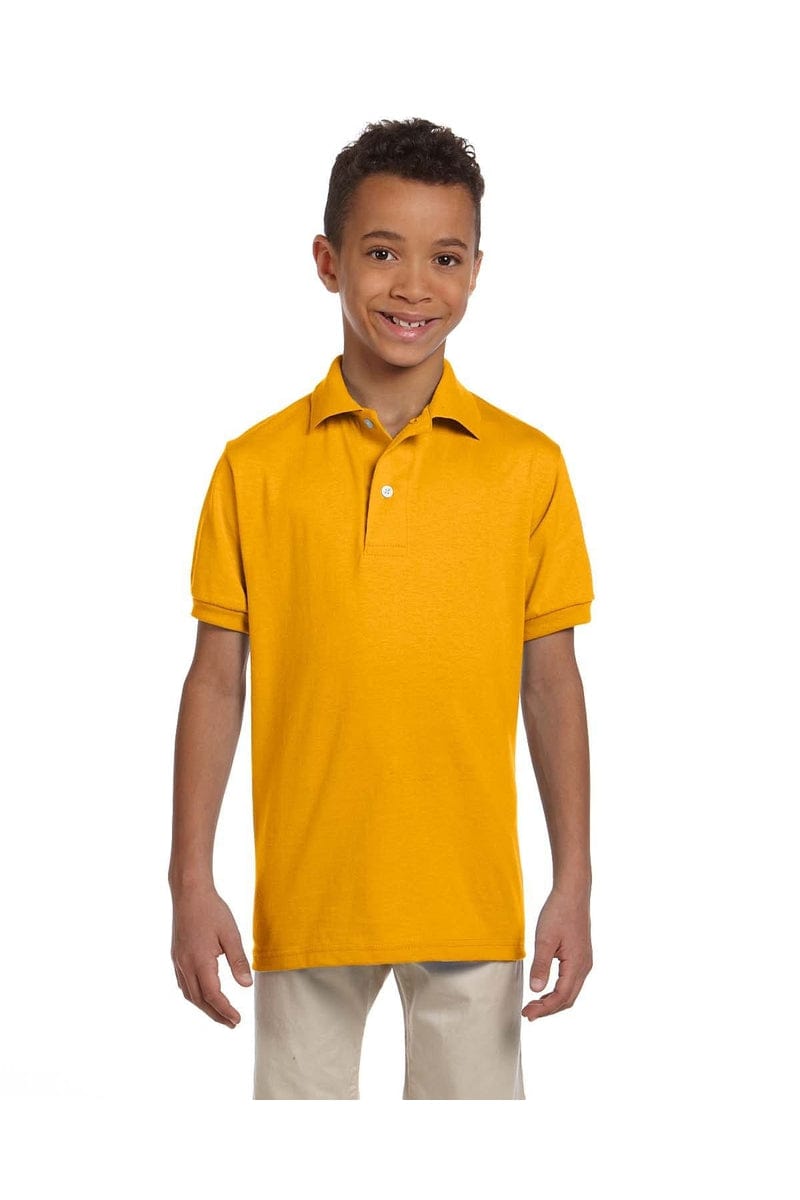 Jerzees Polos/Knits S / Gold Jerzees 437Y: Youth 5.6 oz. SpotShield(tm) Jersey Polo