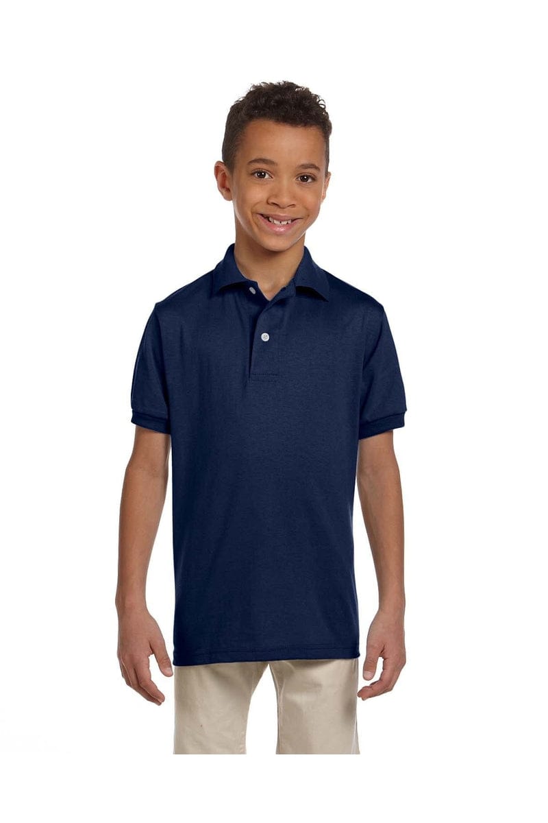 Jerzees Polos/Knits S / J Navy Jerzees 437Y: Youth 5.6 oz. SpotShield(tm) Jersey Polo