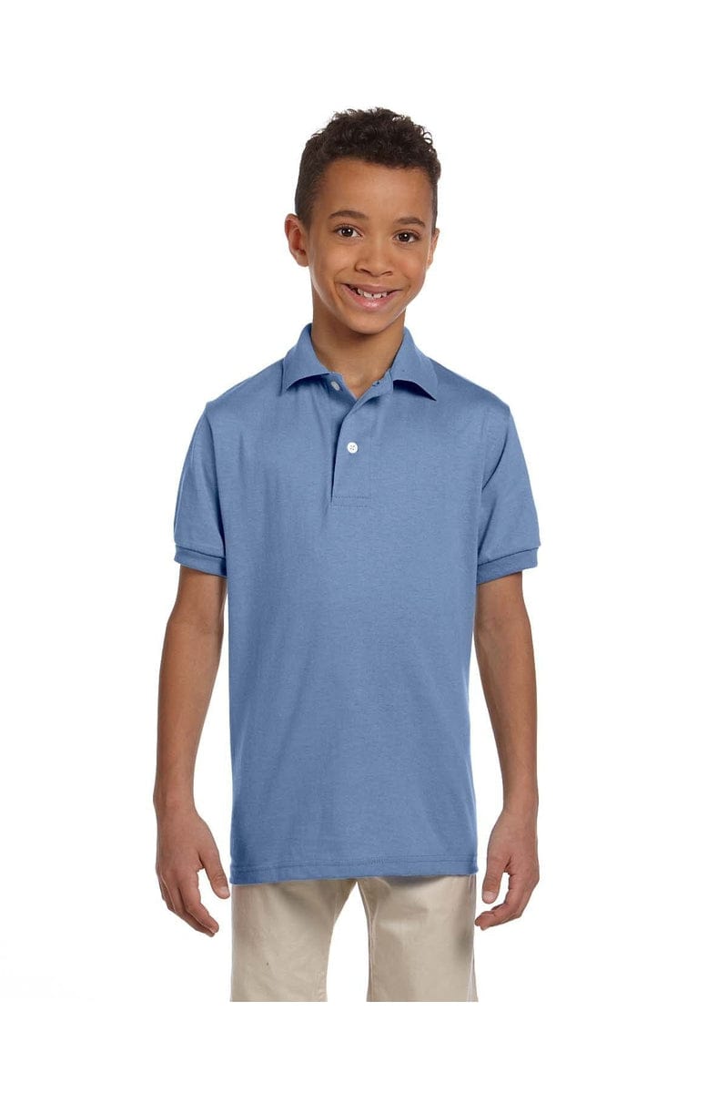 Jerzees Polos/Knits S / Light Blue Jerzees 437Y: Youth 5.6 oz. SpotShield(tm) Jersey Polo