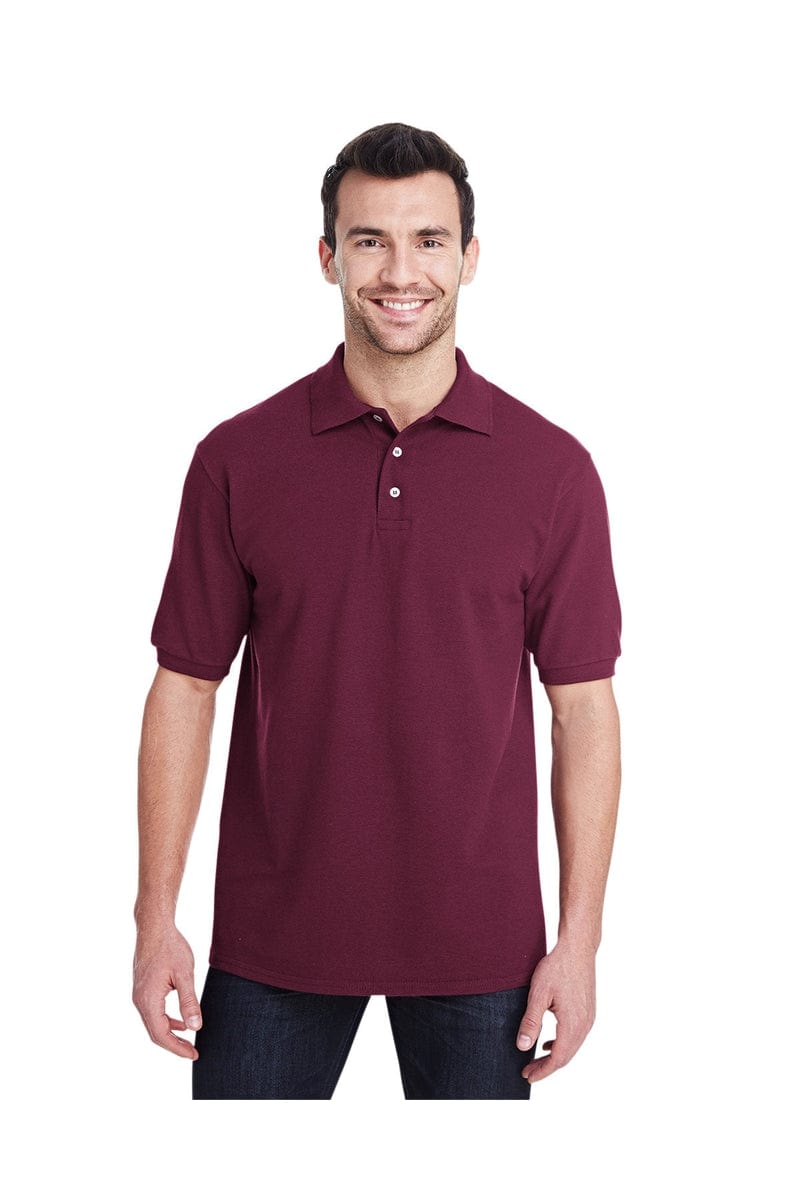 Jerzees Polos/Knits S / Maroon Jerzees 443MR: Adult 6.5 oz. Premium 100% Ringspun Cotton Pique Polo