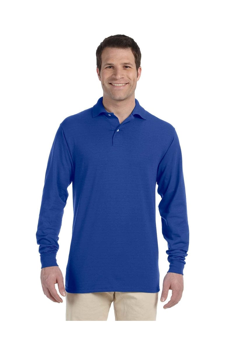Jerzees Polos/Knits S / Royal Jerzees 437ML: Adult 5.6 oz. SpotShield(tm) Long-Sleeve Jersey Polo