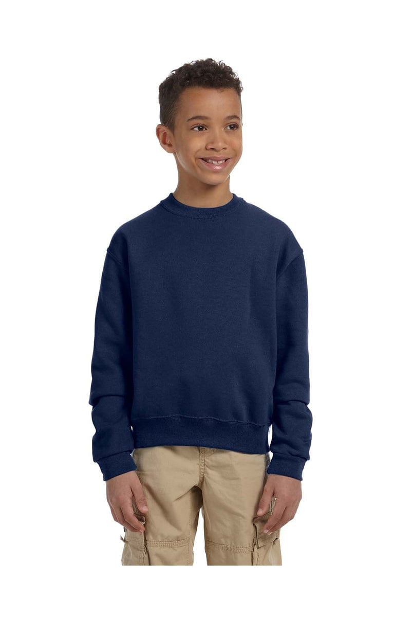 Jerzees Sweatshirts/Fleece Jerzees 562B: Youth 8 oz. NuBlend(r) Fleece Crew